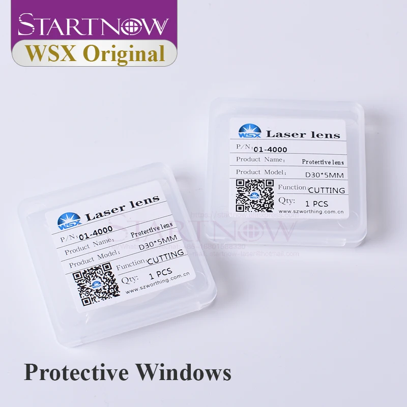 Startnow Original Protection Lens 20x2mm 4KW 1064nm Laser Protective Windows 30x5 Laser Lens For WSX Fiber Cutting Head KC13/15