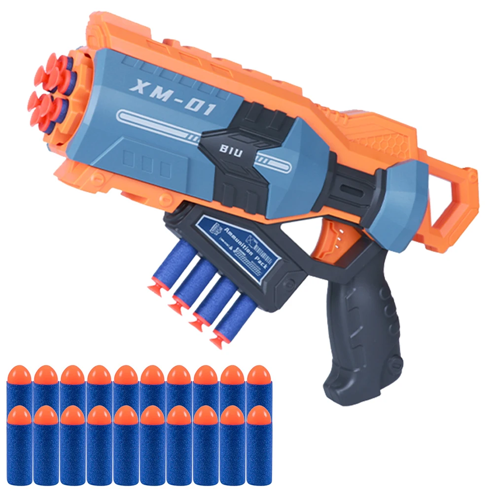 

Space Gun Toy Shooting Revolver Soft Bullet Gun Toy Battle Soft Bullet Launcher For Birthday Gift Exercise Hand-Eye Coordination