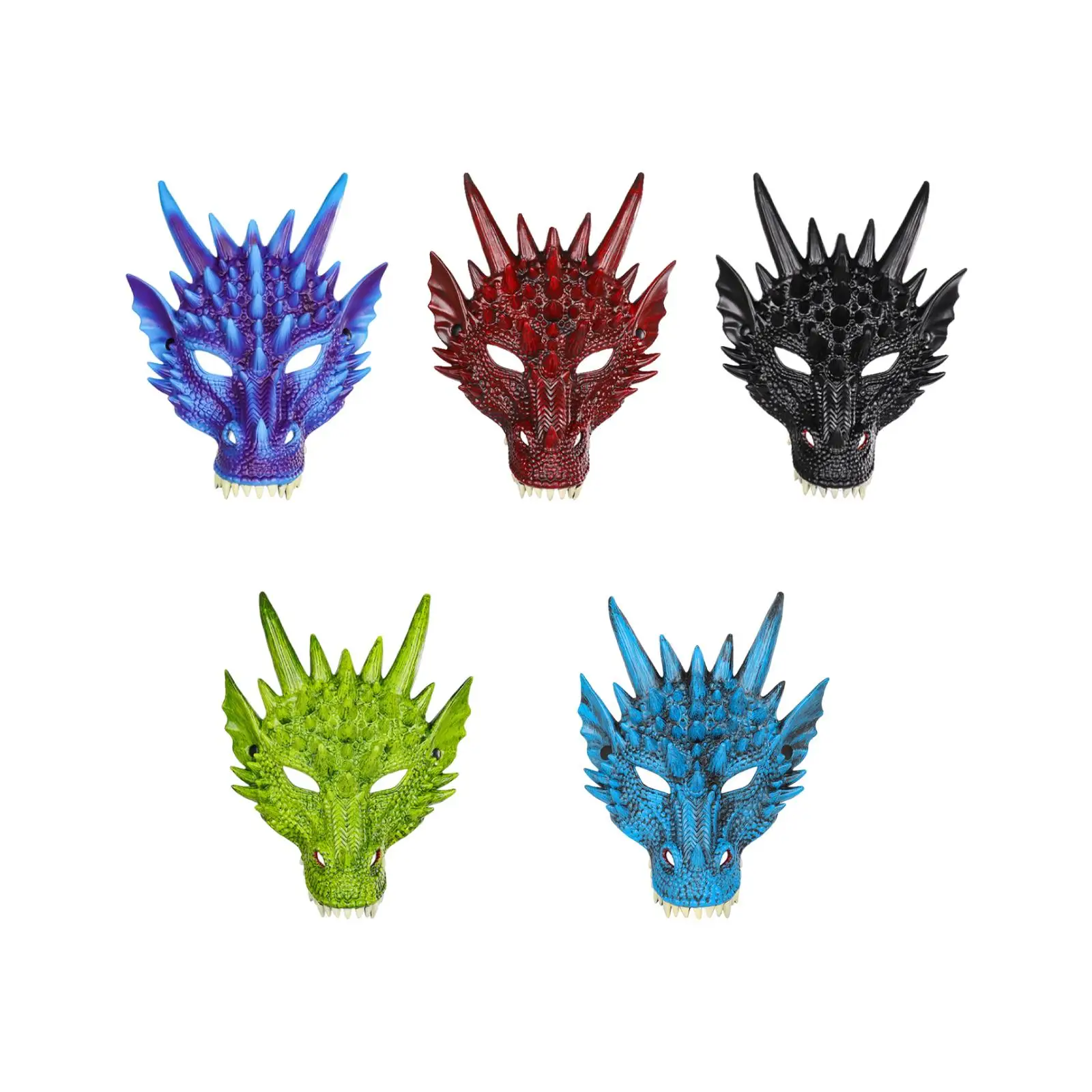 

3D Dragon Mask Halloween Costume Face Mask for Party Pretend Play Dress up