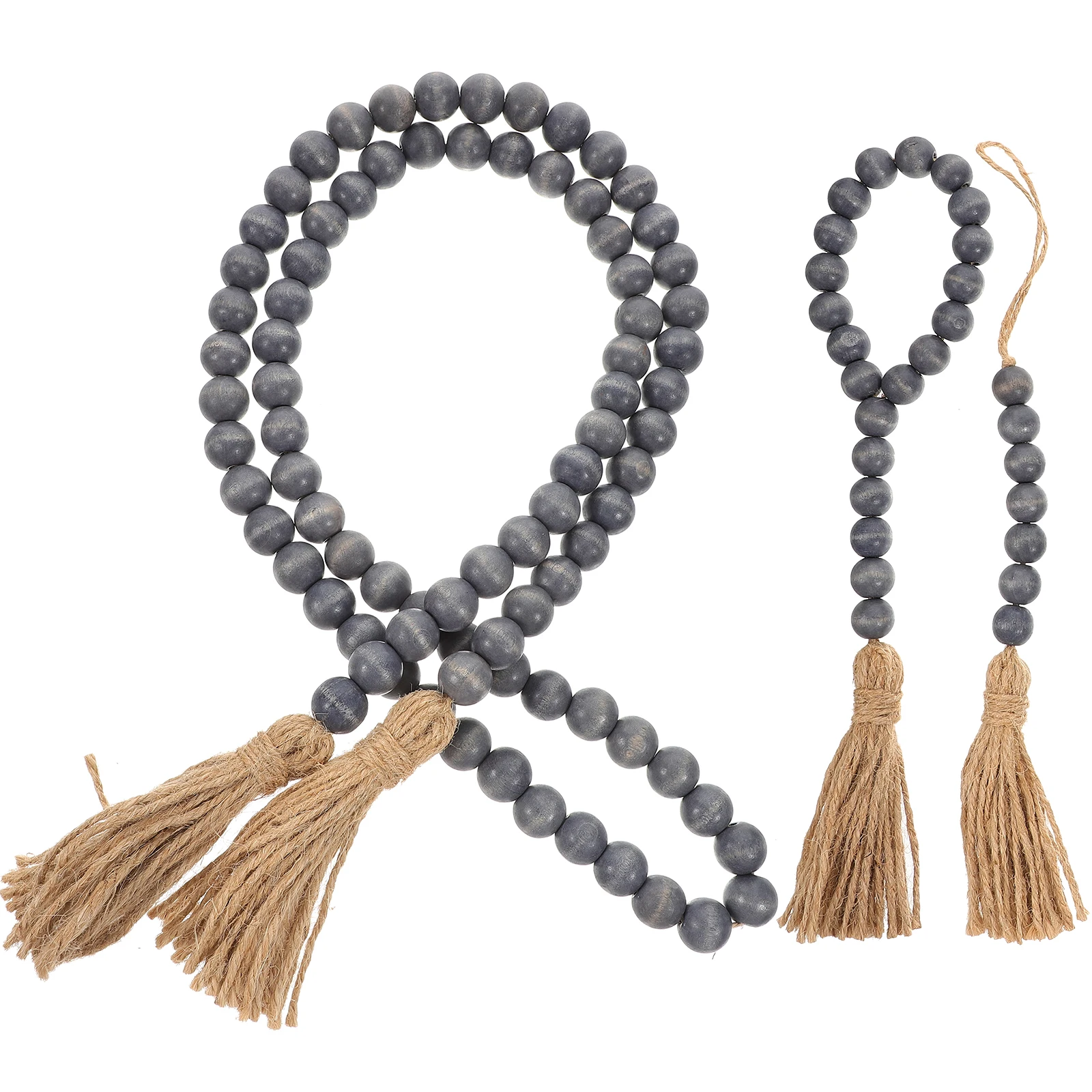 

3pcs Beads Beaded String With Decorative Hanging Bohemian Hemp Rope Tassel Home String DIY Wooden Bead Tassel