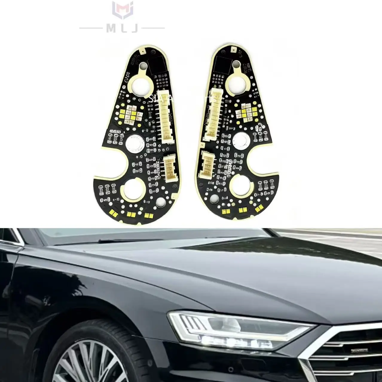 

NEW For Audi A8 4N D5 2019-2021 Car Headlight Left/Right Matrix LED Headlight Running Light Chips White Angel Eyes DRL Board DRL