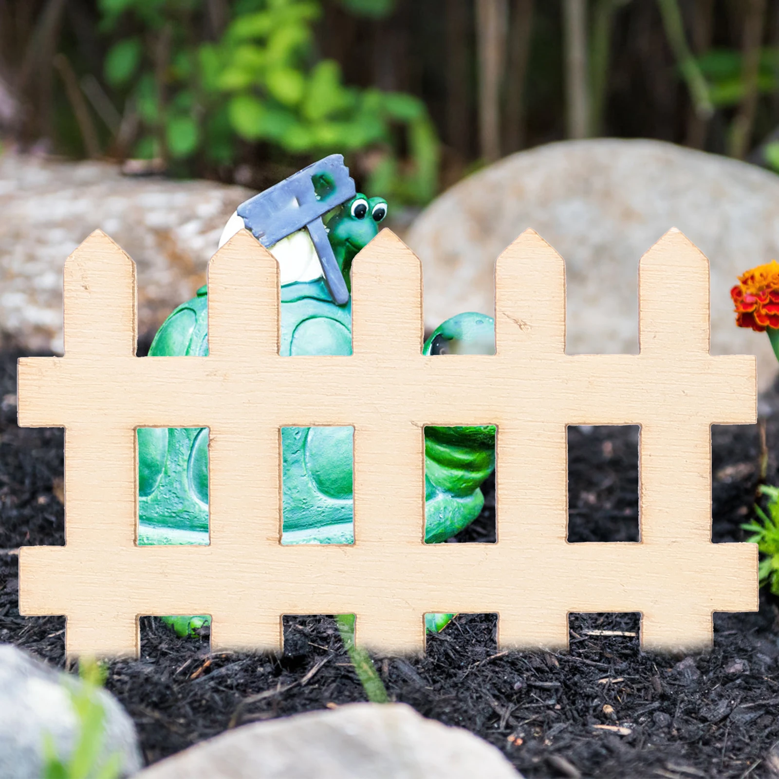 

100 Pcs Wooden Fence Christmas Fairy Garden Mini Picket Prop Tree Fences Miniature Dollhouse Accessories for