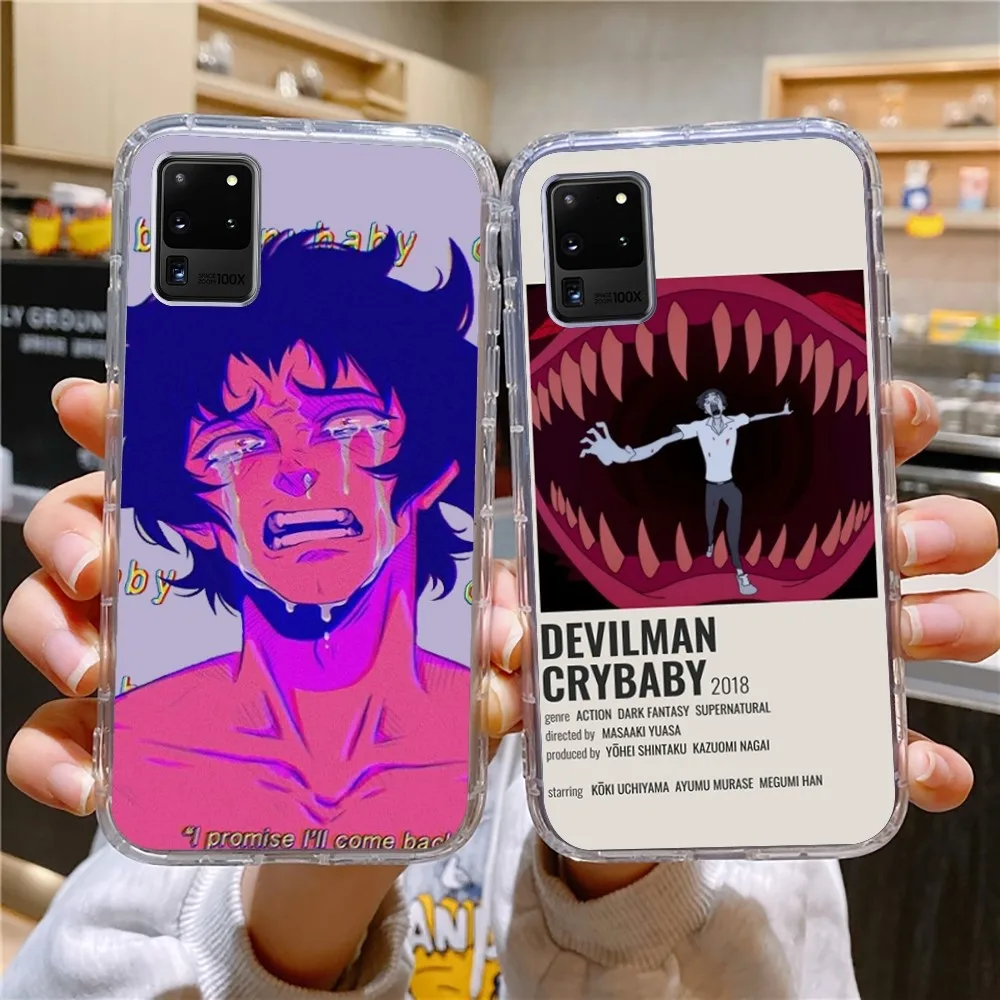 Чехол для телефона с рисунком аниме Devilman Crybaby для Samsung Galaxy A52 A12 A51 S21 Edge S22ULTRA S23 S20LITE Plus, ультрапрозрачный чехол