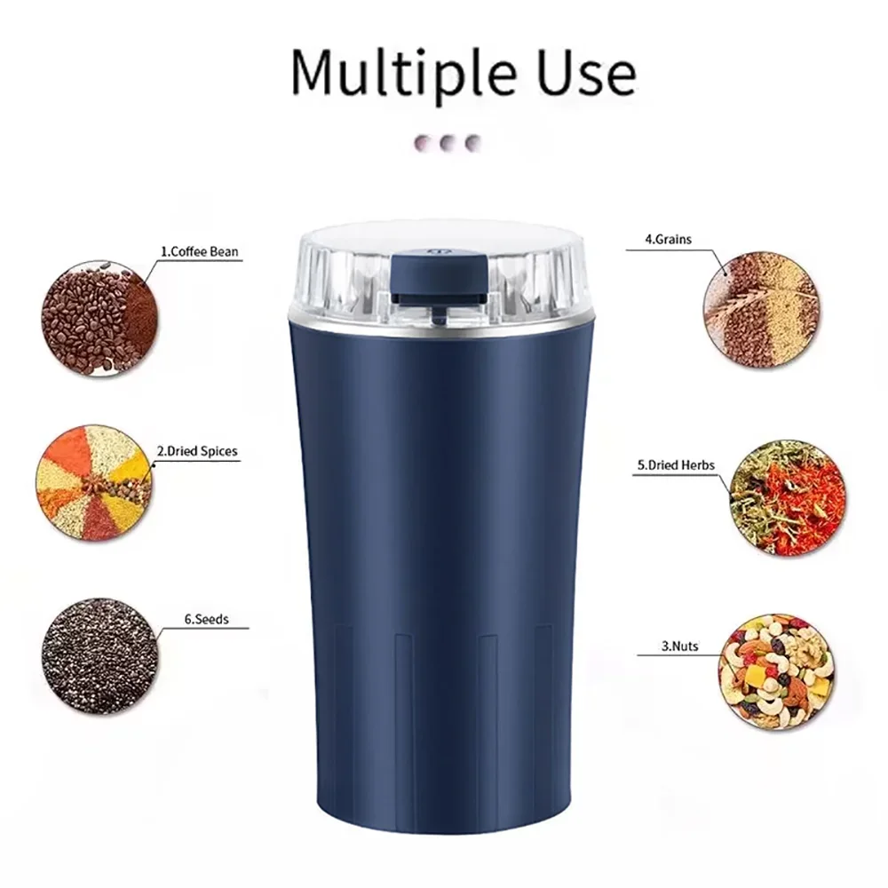 Electric Grain Grinder 8 Blades Coffee Beans Grinders 300W Stainless Steel Nuts Bean Grain Mill Herbs Grinding Machine 110V/220V