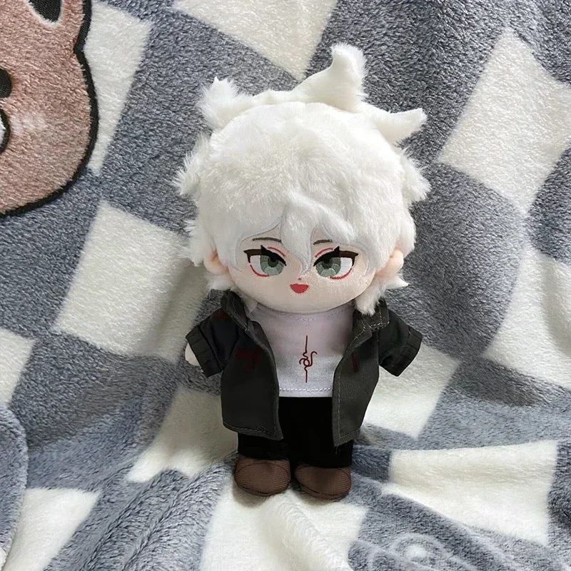 20 centimetri Anime Danganronpa Nagito Komaeda Peluche Bambola di Pezza Giocattolo Peluche Del Fumetto Adorabile Figura Burattino Vestire Giocattoli Regali di Natale