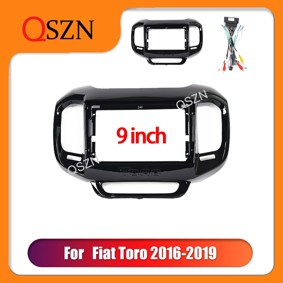 

QSZN 9inch 2 Din Car radio DVD Installation Fascias Panel For FIAT TORO 2016-2019 Audio Panel Dash Trim Kit Frame