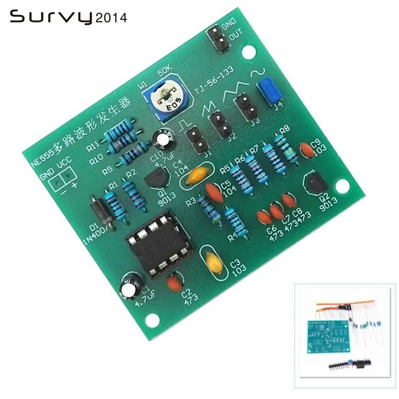 Triangolo sinusoidale onda quadrata NE555 modulo generatore di forme d\'onda multicanale elettronica fai da te