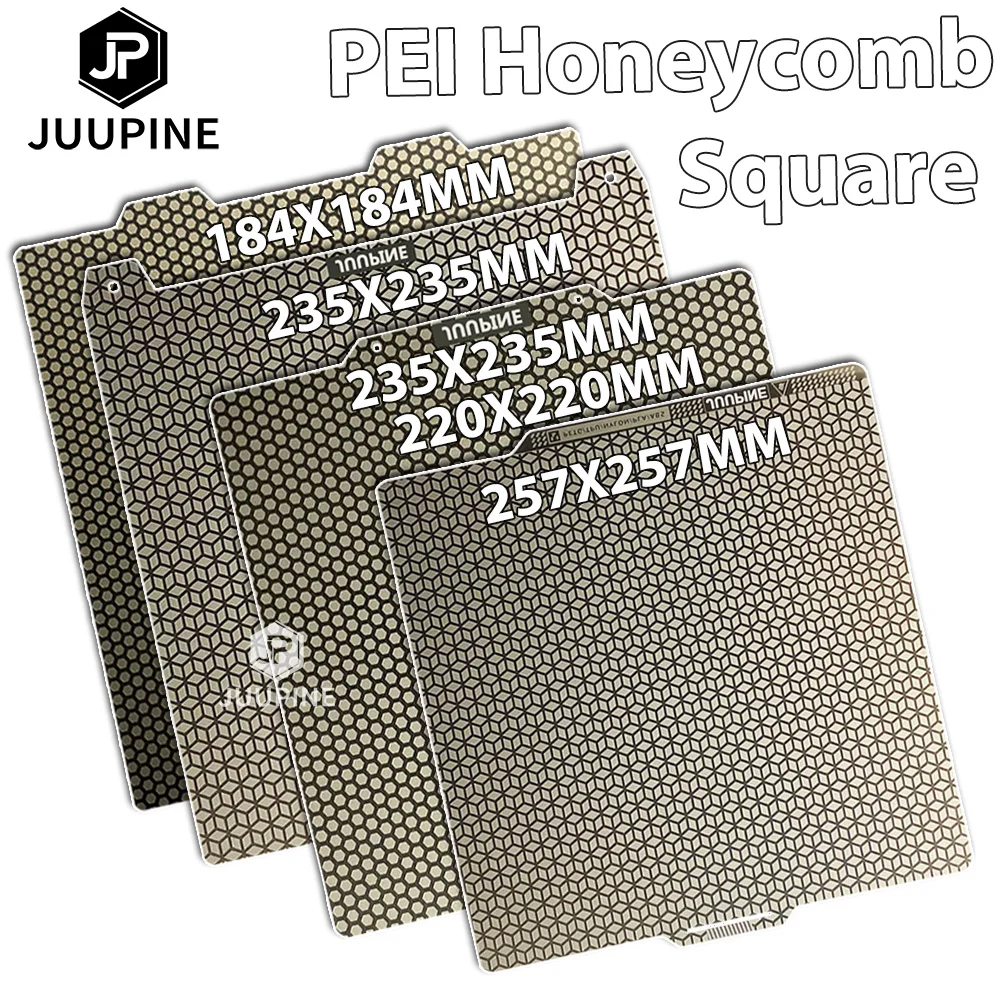 PEI Honeycomb Build Plate For Bambu Lab P1P/P1S/X1/X1C/A1 Double Sided PEI Spring Steel Sheet For Creality K1/K1C Ender 3 V3 Ke