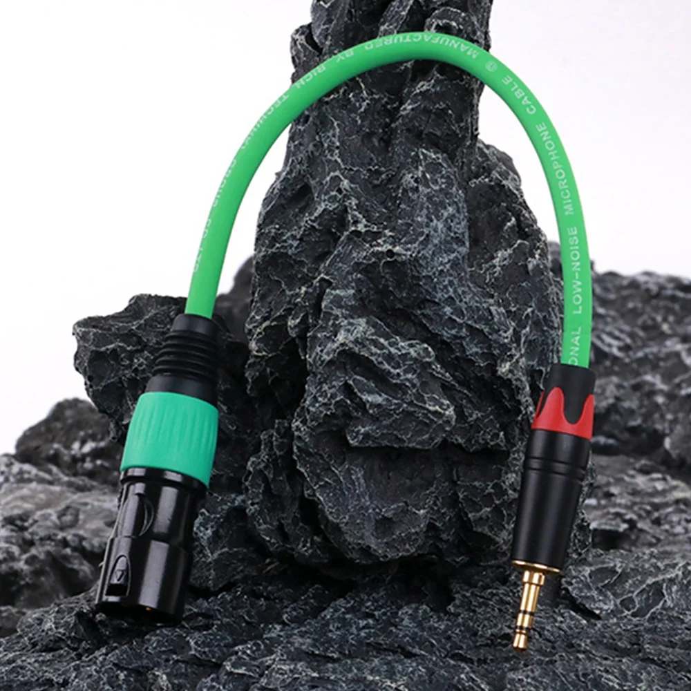 XLR to 3.5mm Cable,AUX 3.5mm Stereo Jack to 3Pin XLR Male Microphone Audio Adapter Cord for Computer SLR Camera Record Mixer