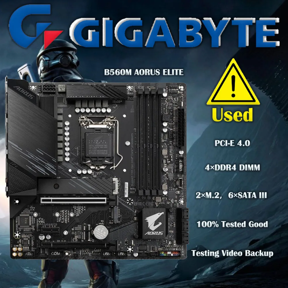 LGA 1200 Gigabyte B560M AORUS ELITE MotherboardMicro ATX Intel B560 DDR4 128G SATA M.2 Support 10th-Gen 11th-Gen Intel CPU 1200