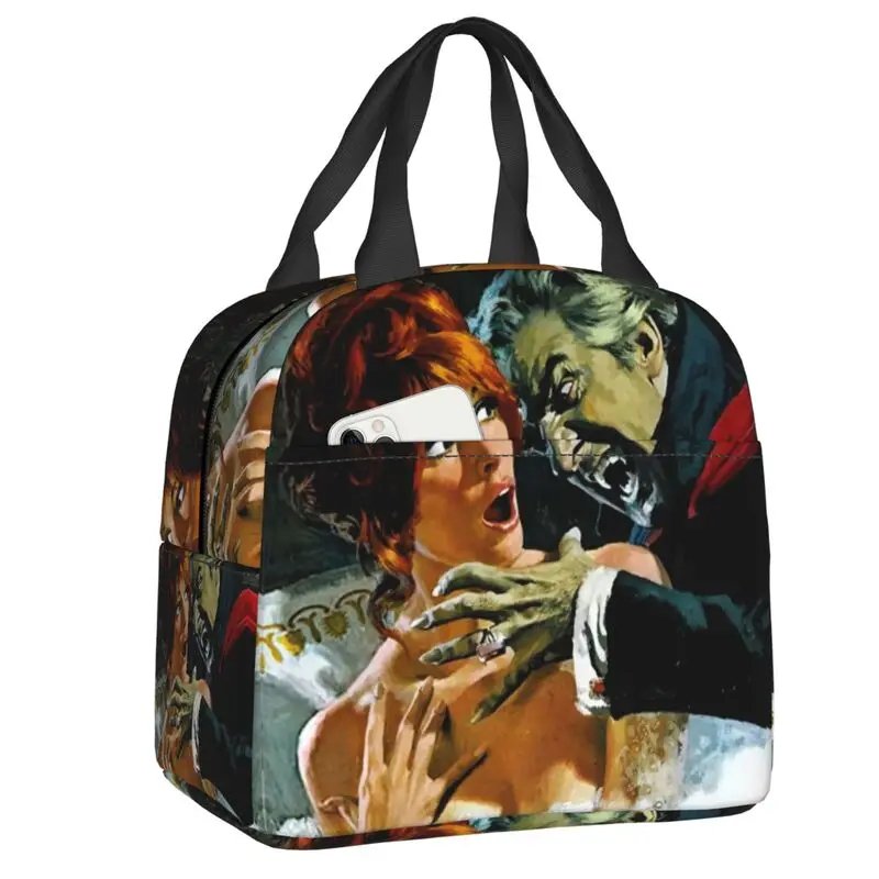 The Fearless Vampire Killers Insulated Lunch Tote Bag for Halloween Horror Movie Thermal Cooler Food Lunch Box Camping Travel