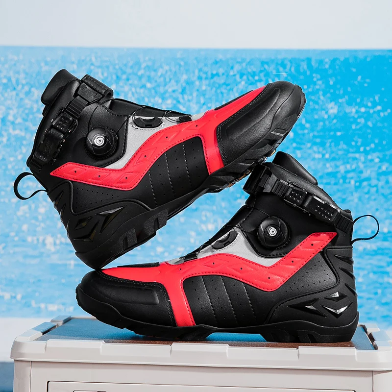 

Motorcycle protective riding boots breathable men high top four season off-road anti slip fashion cycling boots travel equipment