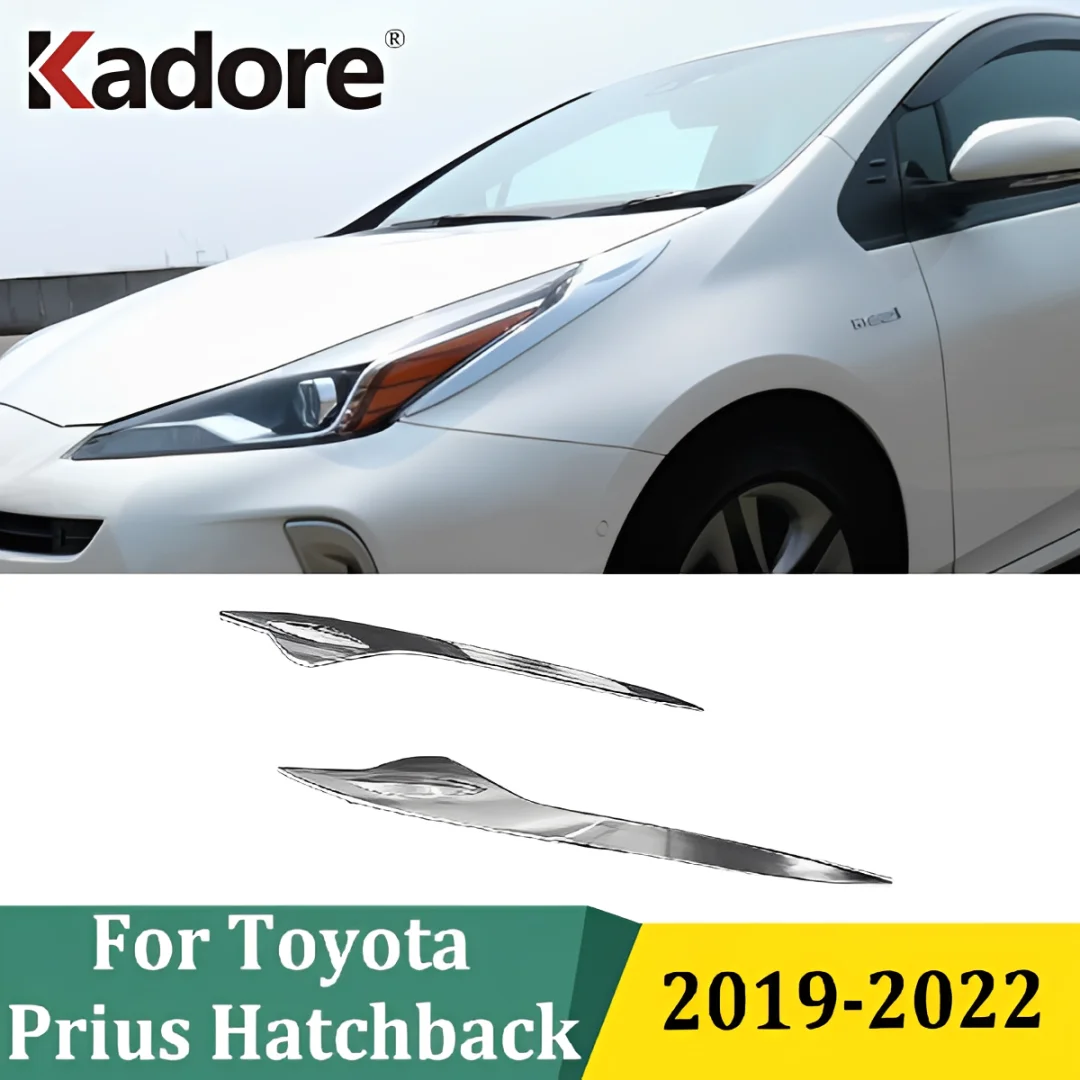 

Декоративные накладки на фары («реснички») для Toyota Prius Hatchback 2019-2022, аксессуары для автомобиля