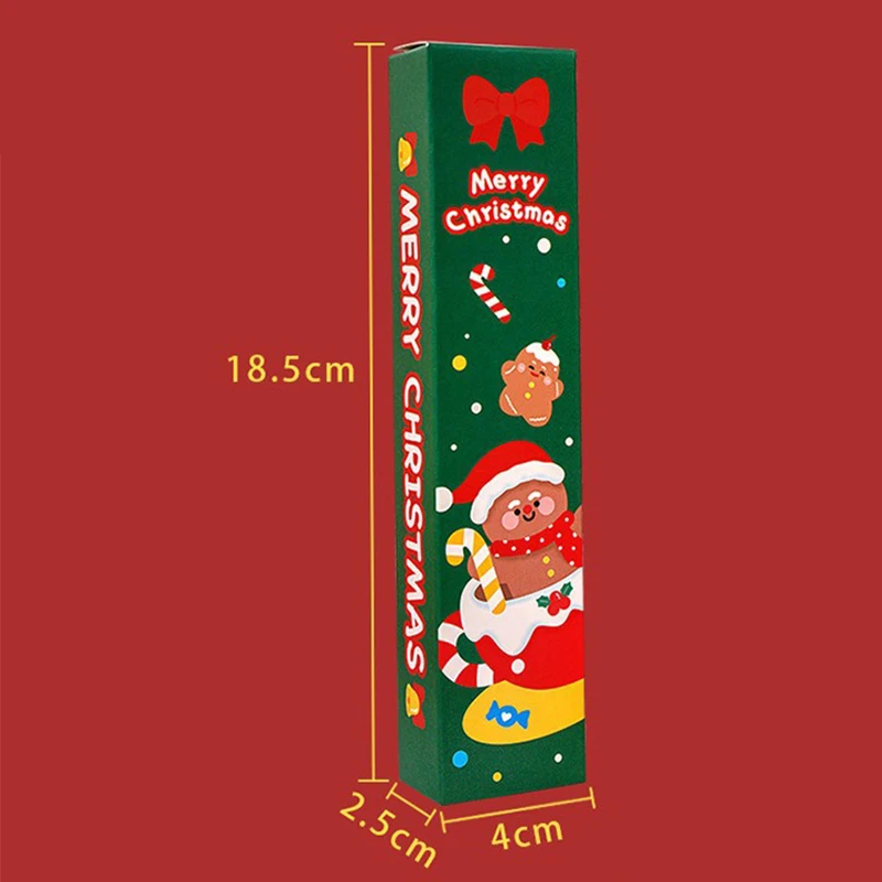 1 conjunto de canetas gel de natal dos desenhos animados homem de gengibre elk papai noel caixa cega caneta escola material de escritório bonito canetas de escrita