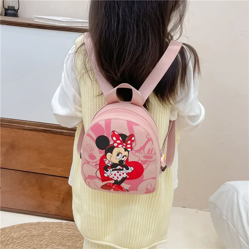 Disney Sanrio Kawaii Backpack 2024 New Minnie Cartoon Children\'s Backpack Mini School Bag Cute Shoulder Bag for Boys and Girls