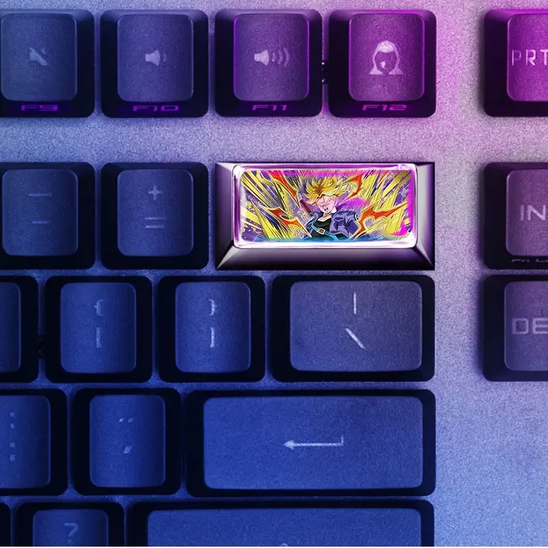 Dragon Ball Cartoon Anime Metal Sayajins Freeza Cute Personalized Keycap Mechanical Keyboard Suitable R4 Height Tab Enter Key