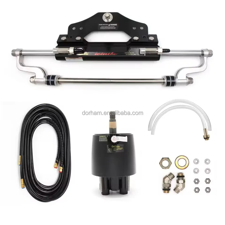 Dorham Boat Accessories 300HP  Hydraulic Rudder  Hydraulic Outboard Steering Pump System Motor Front Power Control System