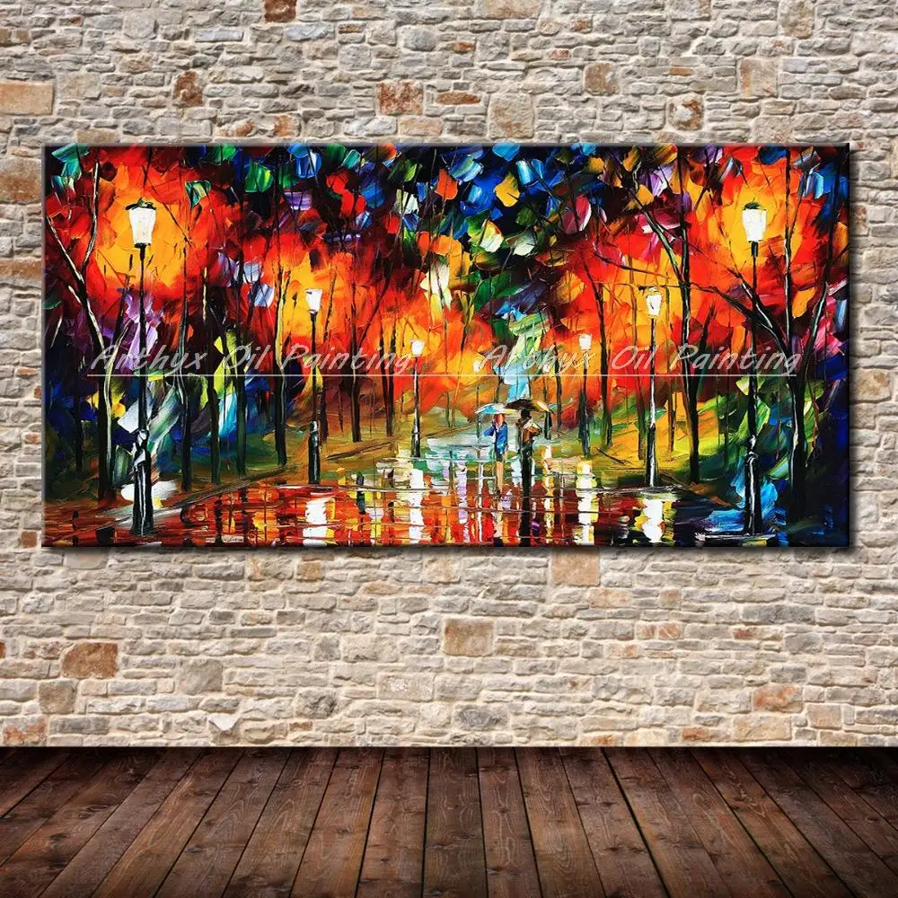 

Hand Painted Palette Knife Landscape Oil Paintings Modern Abstract Canvas,Wall Art,Pictures For Living Room,Home Decoration Gift