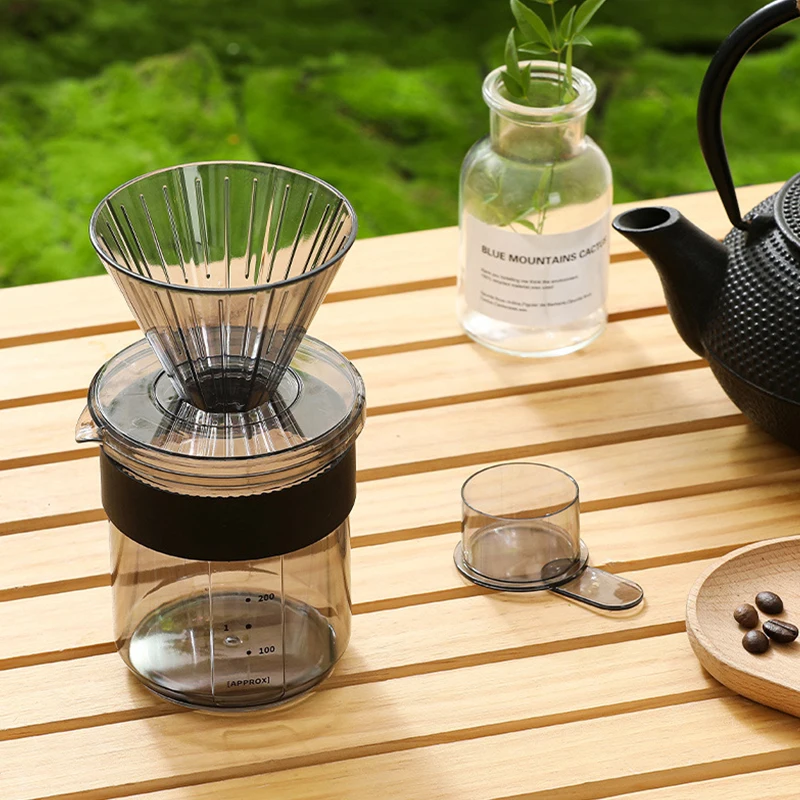 

OANKR 3 In 1 Portable Pour Over Coffee Maker 1-2 Cup, Coffee Filter & Cup and Spoon, Reusable Mug Coffee Dripper Filter for Camp