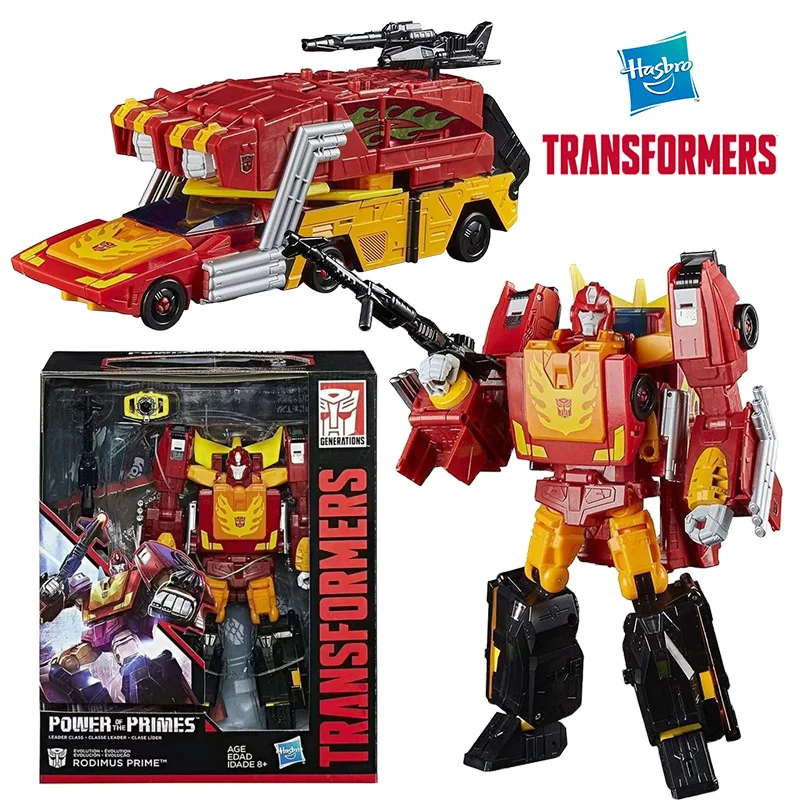 Hasbro Transformers Power of The Primes Rodimus Prime Hot Rod 20 cm Leader Class Original Actionfigur Modell Spielzeug Geschenkkollektion