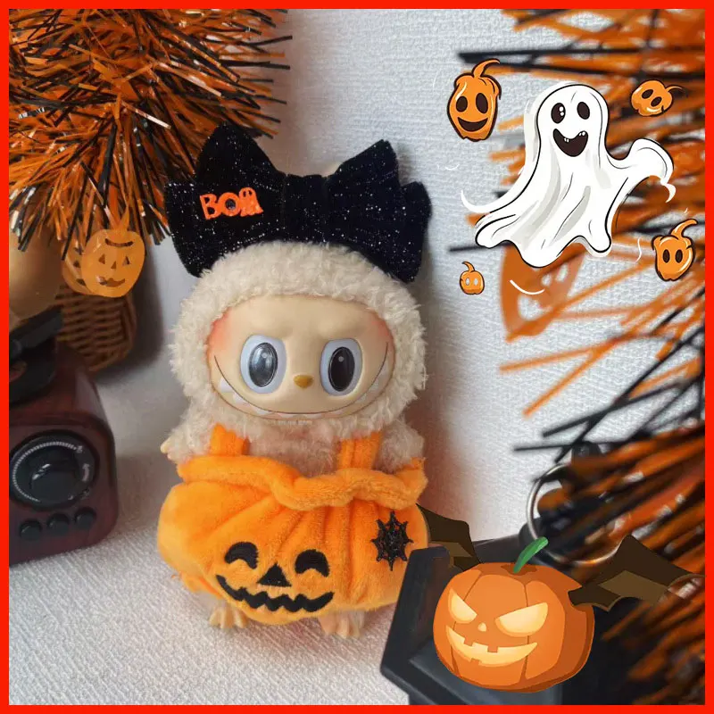 

For Labubu 17cm Baby Dress Accessories Halloween Cute Style Pumpkin Set Blind Box Baby Pendant Baby Dress Changing Accessories