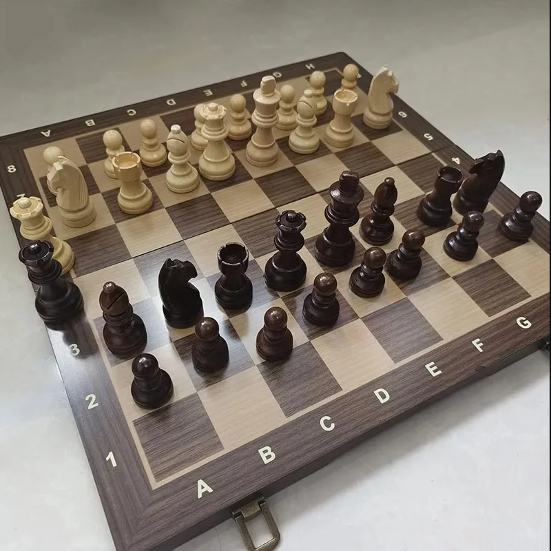 

Набор деревянных шахматных досок магнетизма, 34 предмета, 38*38 см