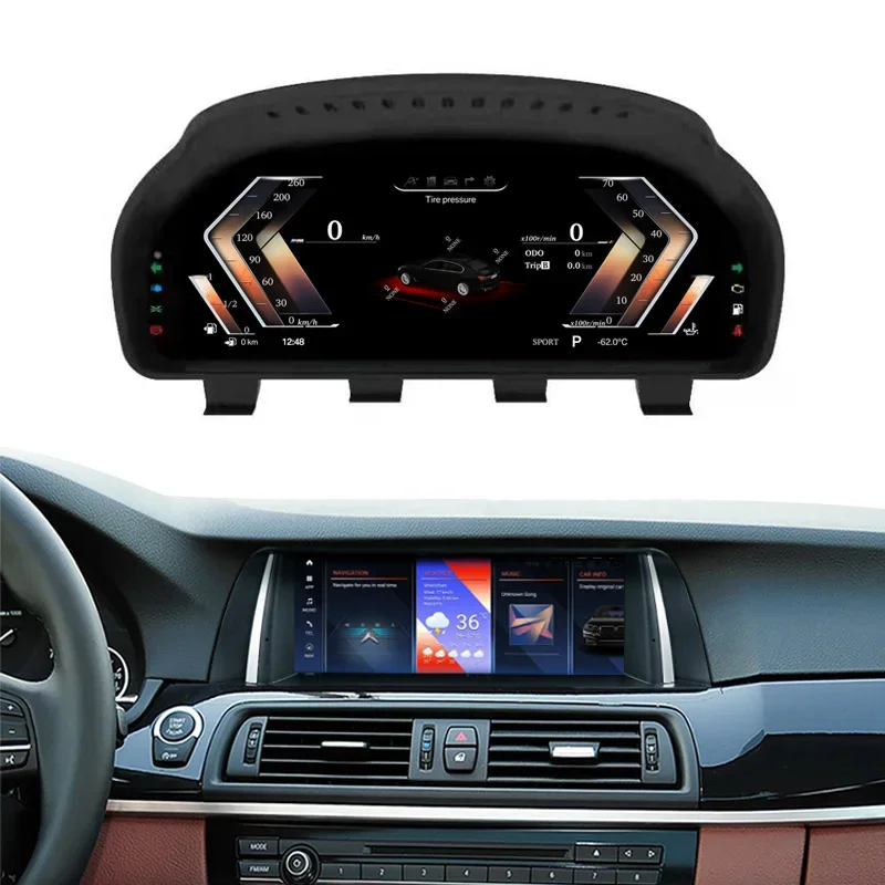 2023 حار بيع أندرويد 13 ترقية عرض شاشة تعمل باللمس ل F10 F11 الرقمية العنقودية Carplay لتحديد المواقع والملاحة