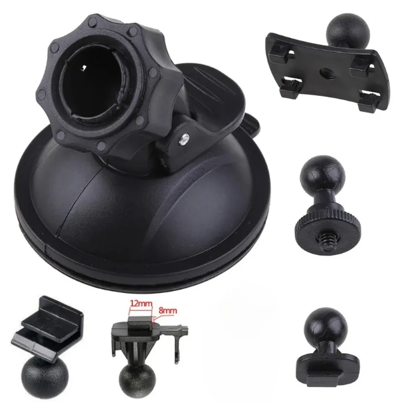 1set Car Suction Cup For Dash Cam Holder Vehicle Video Recorder With 5 Types Adapter Car Drive Recorder Bracket Suction Cup Base