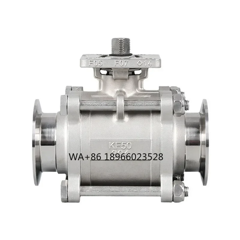 Vacuum Ball Valve Clamp Type Semiconductor Valve 304 Stainless Steel Three-piece Fast Mount High Platform Vacuum Ball Valve