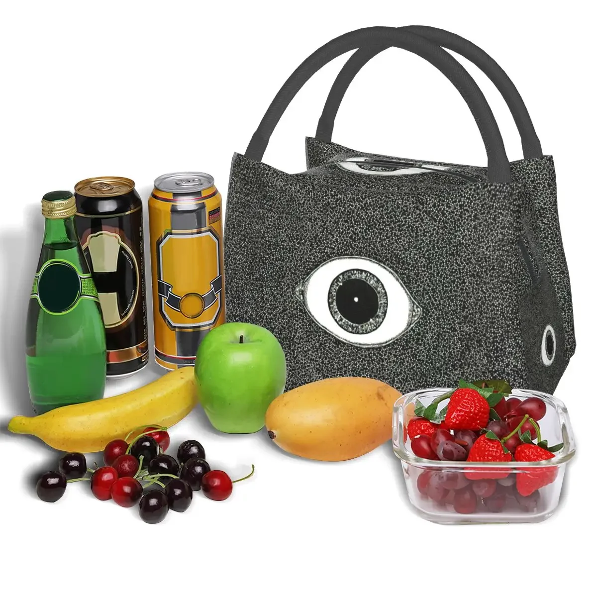 Evil Eye Lunch Bag Nazar Painting Funny Lunch Box Travel Portable Thermal Tote Handbags Graphic Cooler Bag