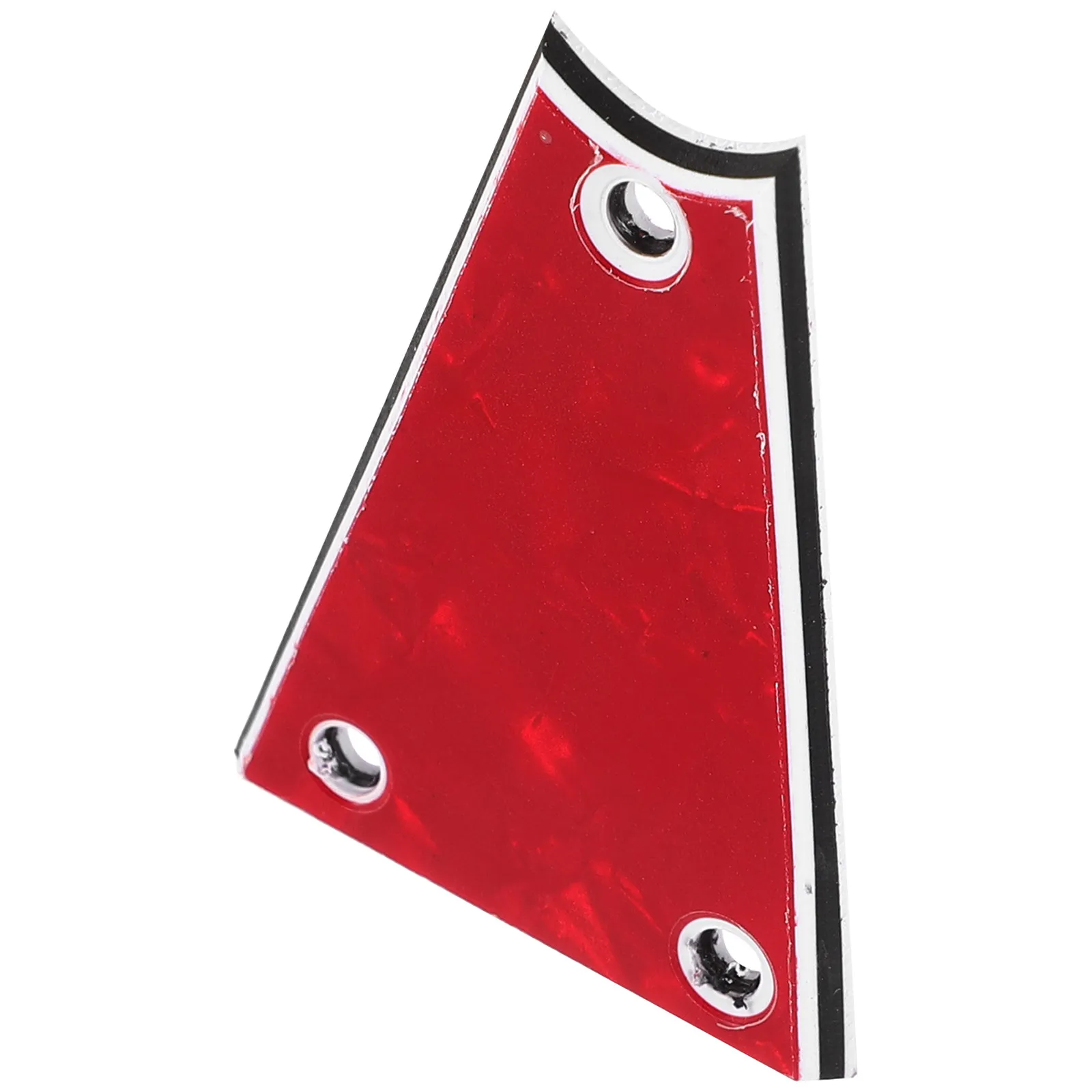 3-Ply Triangle Truss Rod Cover Red PVC Electric Guitar Neck Plate Enhanced Stability Protection Guitar Hardware