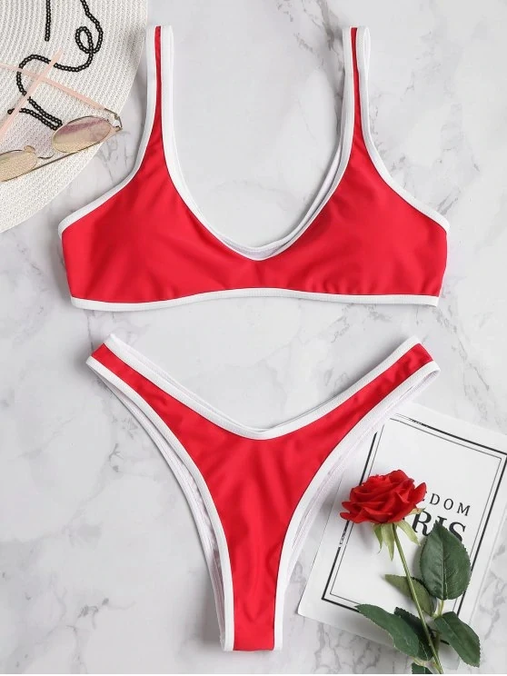 

Женский купальник-бикини 2020 Sports Edition с высоким вырезом, из нейлона, для горячих источников, с чашечками, без косточек