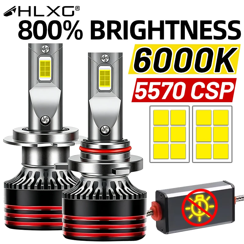 

Светодиодные автомобильные фары H7 H4 H11 Canbus H3 H1 H8 H9 9005 HB3 9006 HB4 9012 HIR2 5570 CSP M8 Pro 12V, противотуманные фары, белый свет 6000K