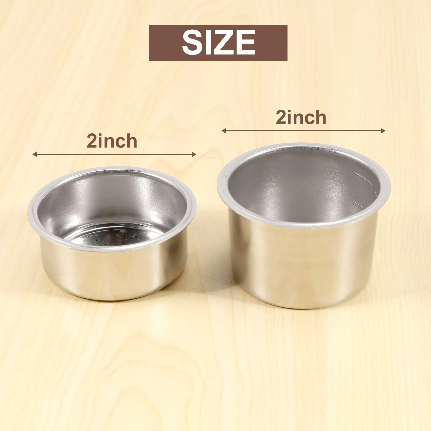 B59B-51Mm 2/4 Cups Filter Replacement Filter Basket For Coffee Bottomless Portafilter For Delonghi Espresso Machine Parts