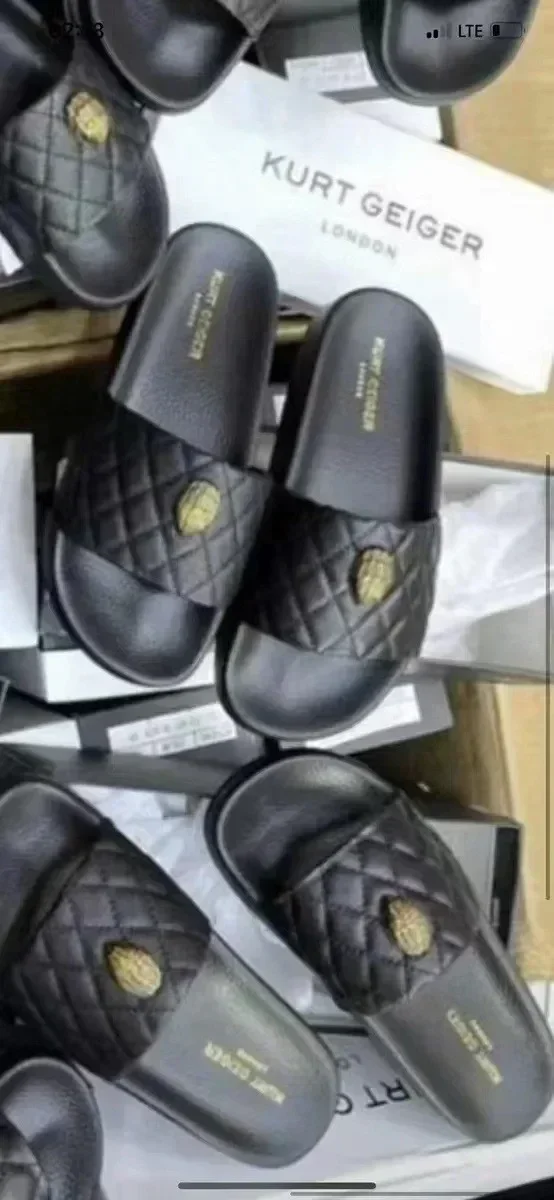 2024 Nieuwe Luxe Designer Damesschoenen Zachte Zool Slippers Zomer Nieuw 2023 Grote Outwear Kleurrijke Adelaarskop Dikke Zool Slippers