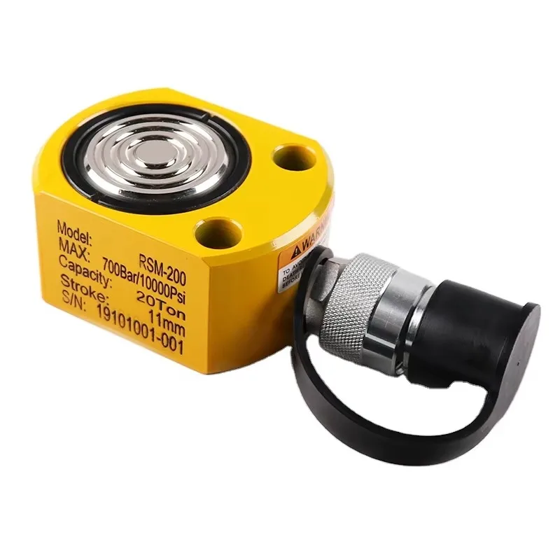 Cilindri idraulici con ritorno a molla a semplice effetto a bassa altezza serie KSRSM-200 RSM