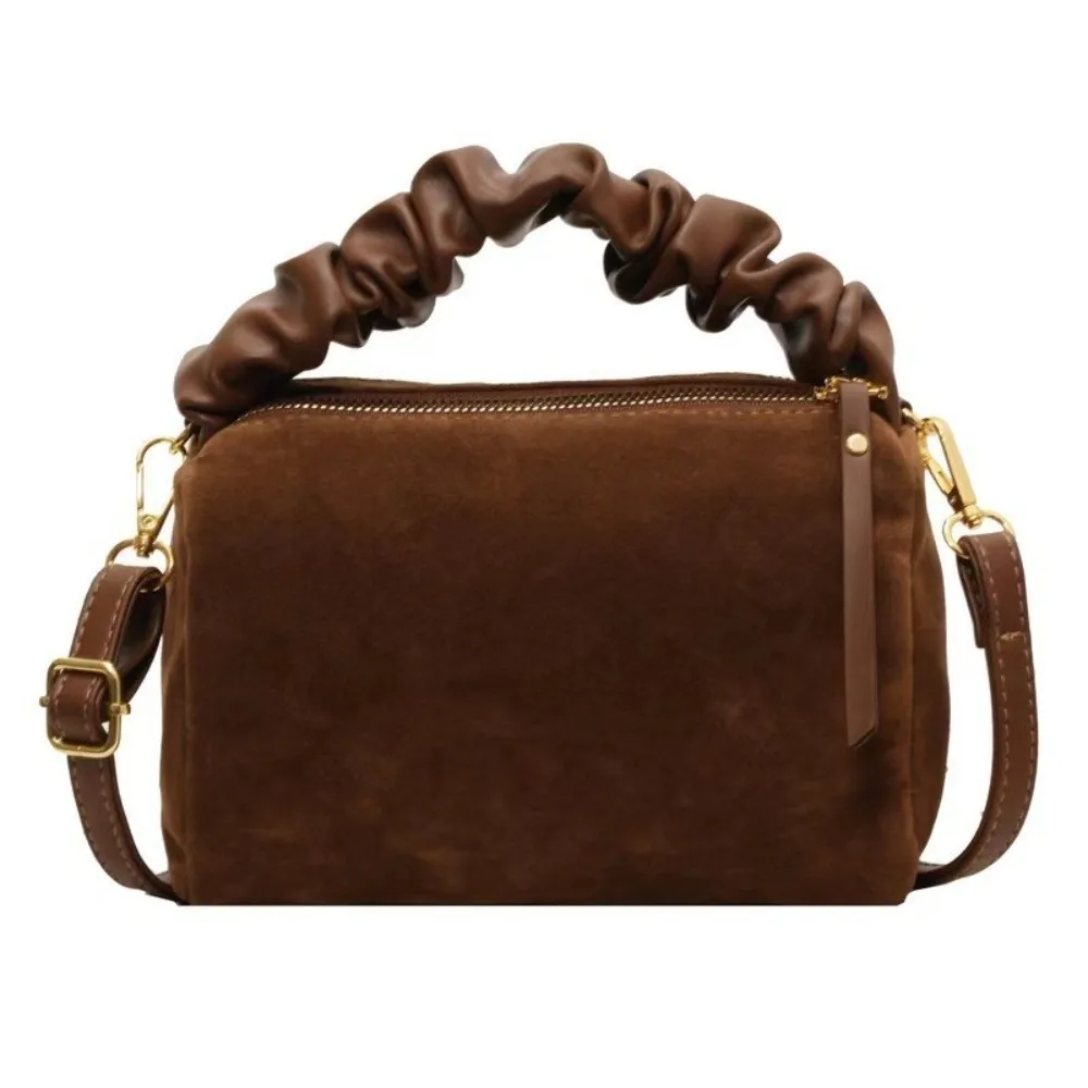 

Fashion Solid Color Shoulder Bag Matte Suede Adjustable Straps Crossbody Bag PU Leather Women's Handbag Autumn Winter