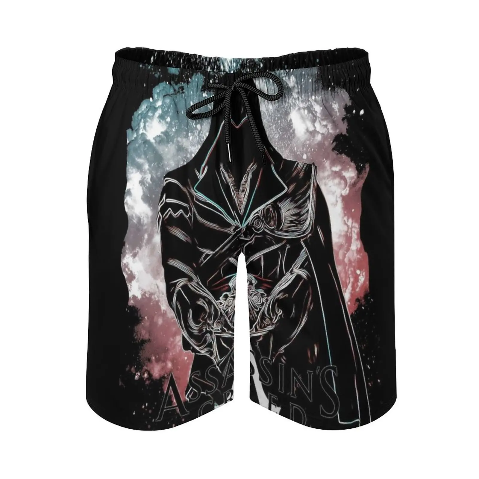 Men's Beach Shorts 3D Printing Loose Surf Board Shorts Beachwear Valhalla Game Gaming Eivor Female Eivor Viking Valhalla