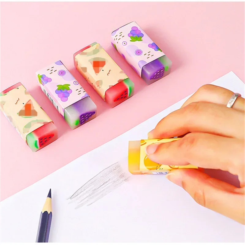 1/3pcs Beautiful PVC Random Style Lightweight Adorable Watermelons Oranges Fruits Children Erasers Children Erasers Easy Erasing