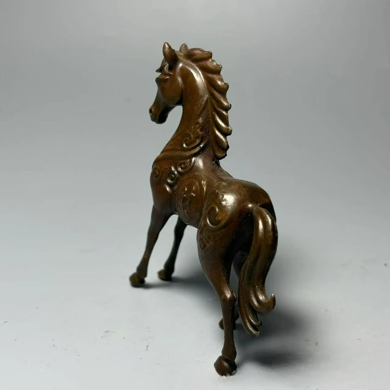 Retro Copper Lucky Twelve Zodiac Signs Fuma Three-dimensional Ornaments Desktop Home Office Table Living Room Decoration Crafts