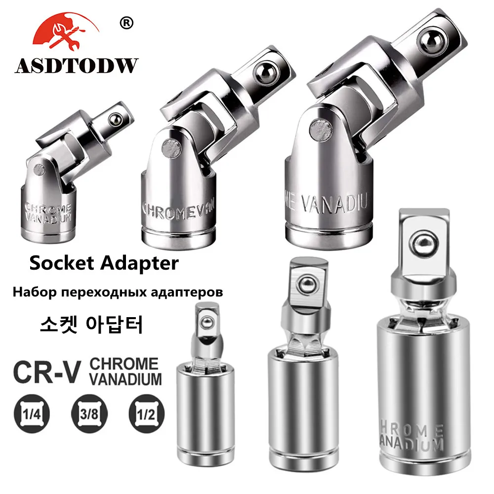 Universal Joint Set Ratchet Angle Extension Bar Socket Adapter Manual and Pneumatic Bendable Adapter Socket Tools