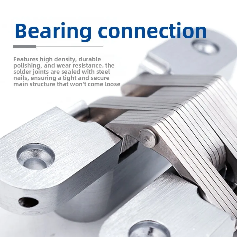 Zinc‑Alloy Thickened Black Concealed Hinge Folding Door Hinge Interior Wooden Door Hardware