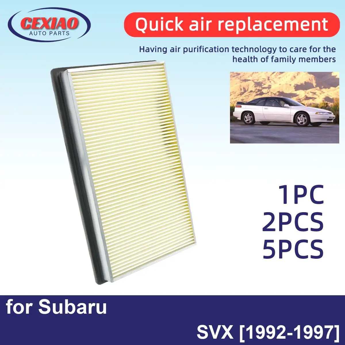 

Фильтр для кондиционера Subaru SVX 1992-1997 CA4309 25043775, 1 шт., 2 шт., 5 шт.