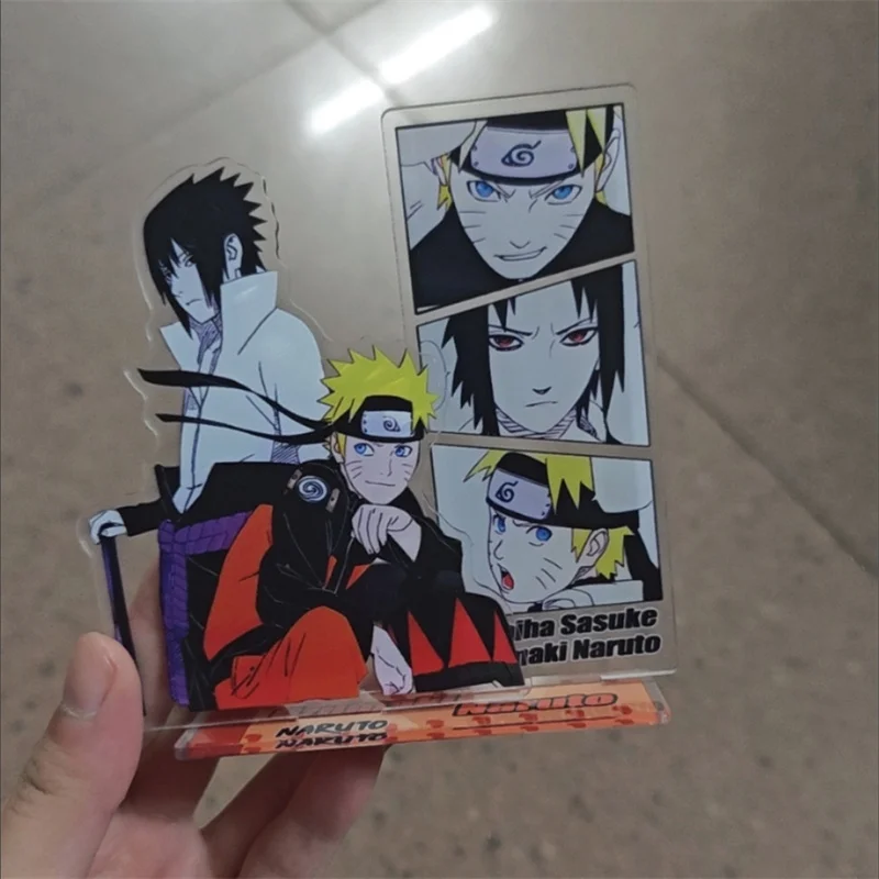 Naruto Acrylic Ornament Anime Action Figure Uchiha Sasuke Uzumaki Naruto Car Desk Decoration Model Christmas Gift Birthday Gifts
