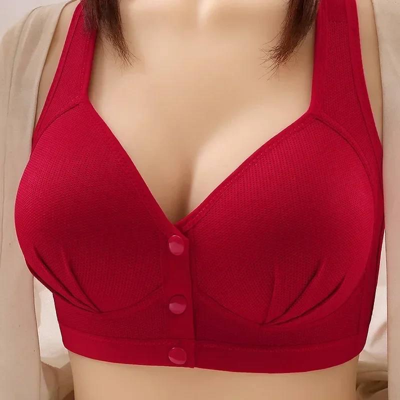 

Модный бесшовный дышащий бюстгальтер с пуговицами спереди для беременных женщин и грудного вскармливания с антибликовым покрытием без стального кольца, комфорт