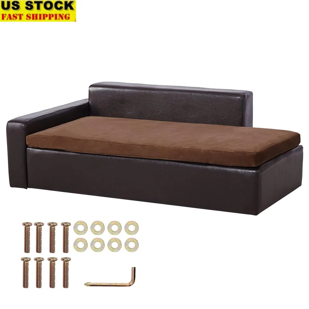 

Large Dog Cat Sofa Couch Soft Leather Comfortable Pet Bed with Storage Support Up to 110 lbs Easy to Clean Durable Design