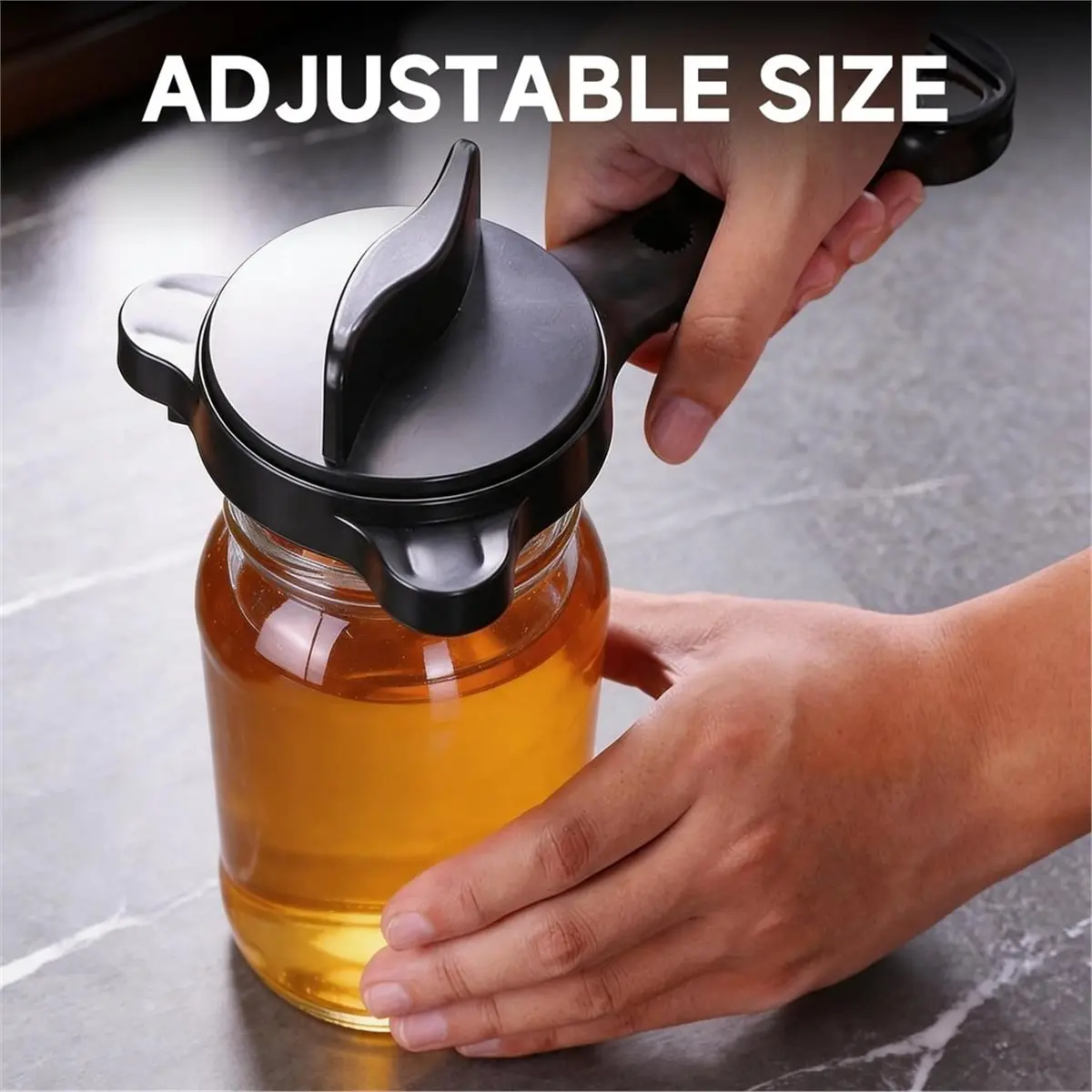 2026 New 4-in-1 Jar Openers, Adjustable Jar Openers for Seniors (Black) A