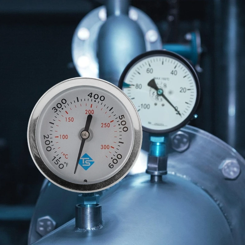 Termômetros inoxidáveis ​​dwan 65.5 ~ 315.5 ℃/150 ~ 600 ℉ 47mm diâmetro medidor teste temperatura redondo para carne