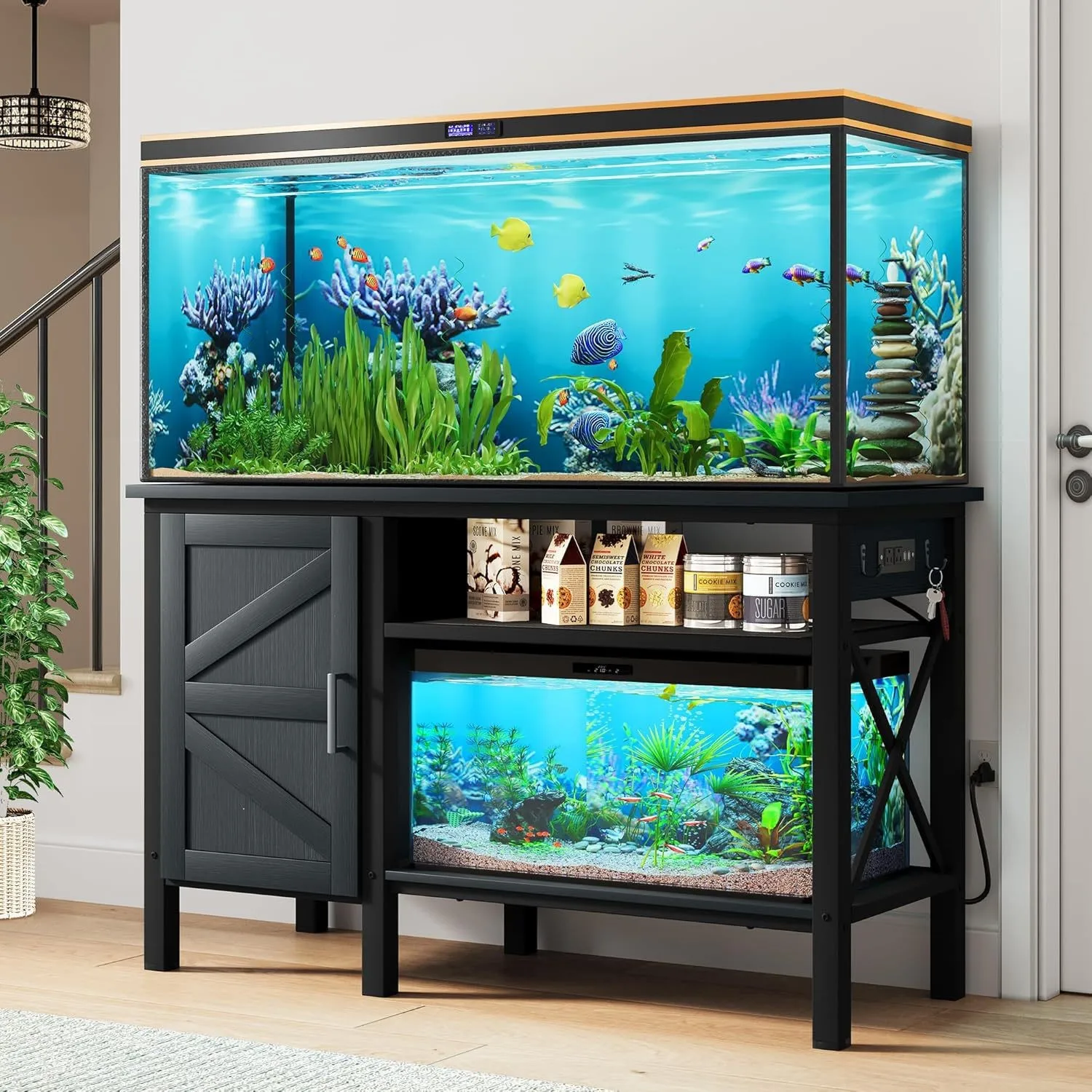 Cross-border special aquarium fish tank integrated cabinet with power socket living room storage multi-functional fish