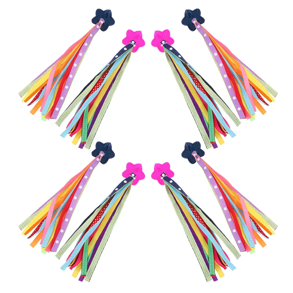 

4Pair Colorful Bike Handlebar Streamers Easy Install Bicycle Tassels Ribbons for Scooter Tricycle Accessories